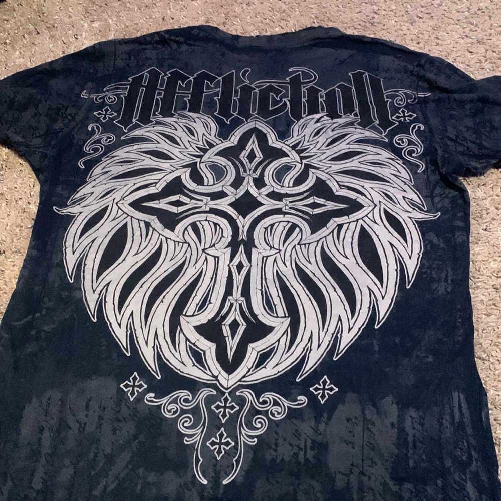 Affliction Shirt Size L cross